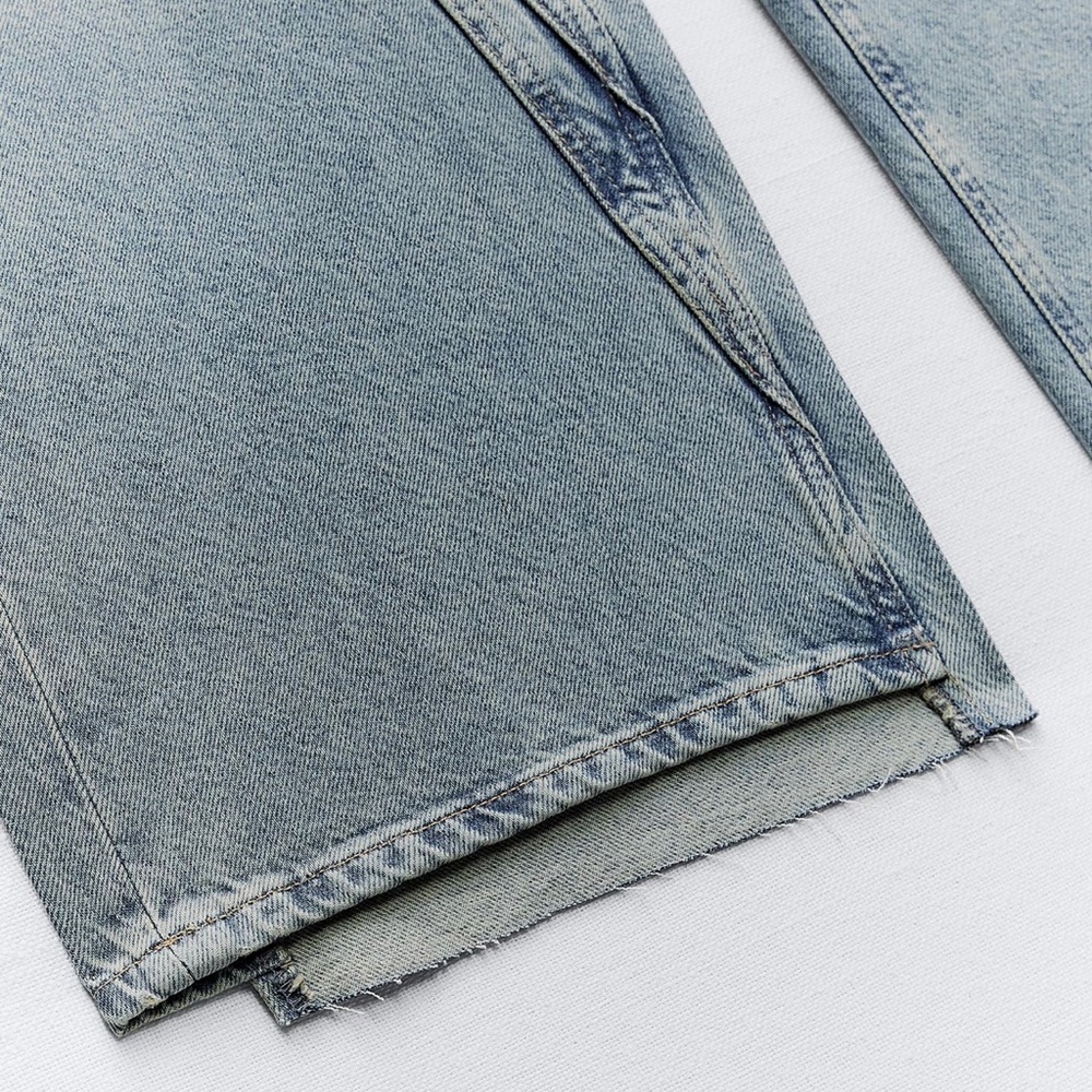 ZARA Deconstructed Wide Leg Jean